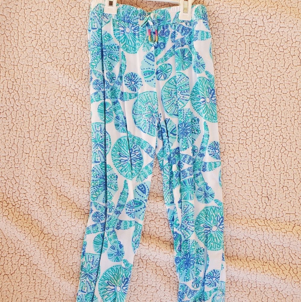 Lilly Pulitzer for Target Girls Large 10/12 summer light cotton pants, used